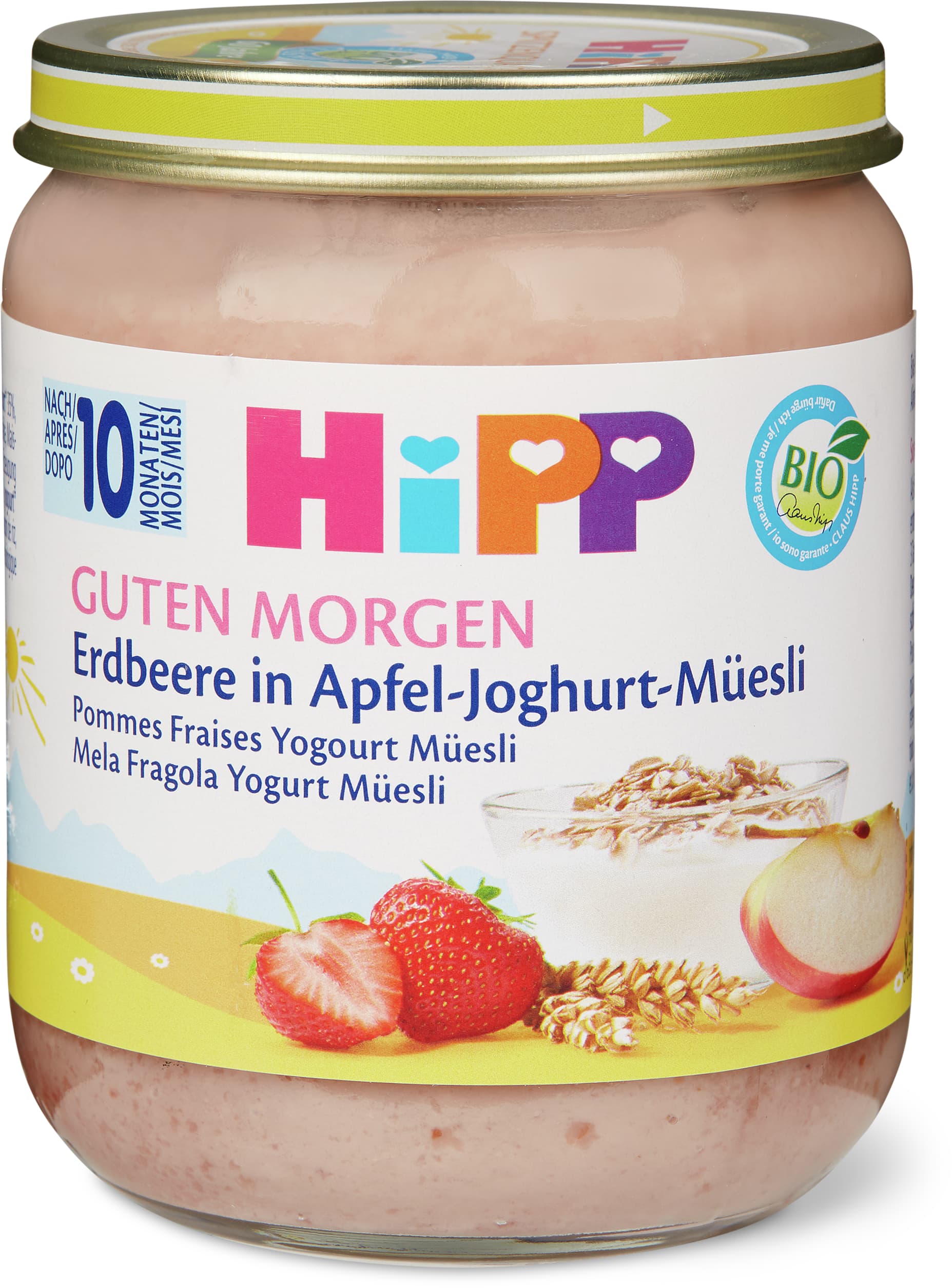 Hipp Pomme, fraise, yogourt et muesli 160g
